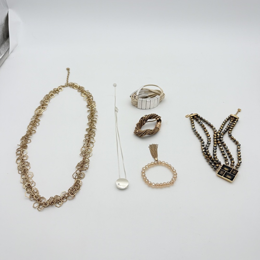 MW Jewelry Lot Womens Necklaces Bracelets Set Mixed Materials Fashion Multicolor